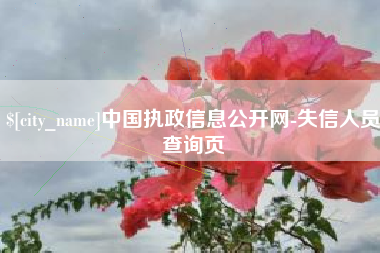 樟树中国执政信息公开网-失信人员查询页