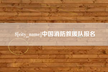 樟树中国消防救援队报名