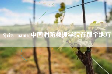 樟树中国消防救援学院在那个地方