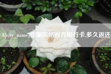 樟树诈骗冻结对方银行卡,多久返还