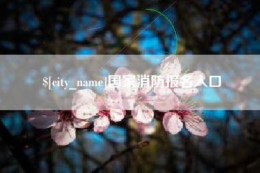 樟树国家消防报名入口
