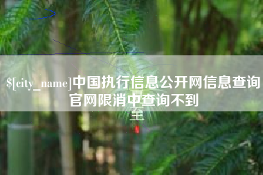 樟树中国执行信息公开网信息查询官网限消中查询不到