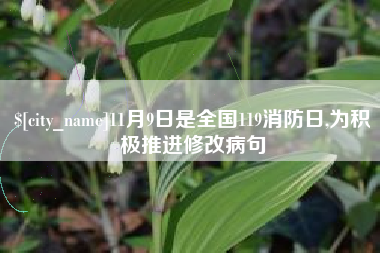 樟树11月9日是全国119消防日,为积极推进修改病句
