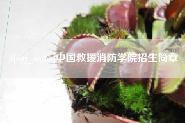 樟树中国救援消防学院招生简章