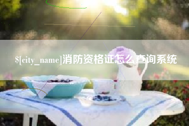樟树消防资格证怎么查询系统