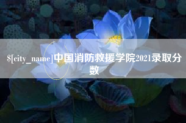 樟树中国消防救援学院2021录取分数