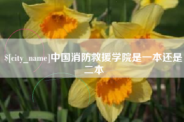 樟树中国消防救援学院是一本还是二本