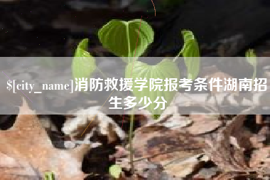 樟树消防救援学院报考条件湖南招生多少分