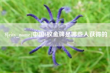 樟树中国6枚金牌是哪些人获得的