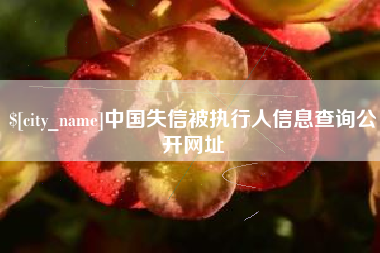樟树中国失信被执行人信息查询公开网址