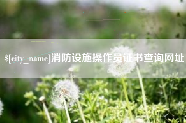 樟树消防设施操作员证书查询网址