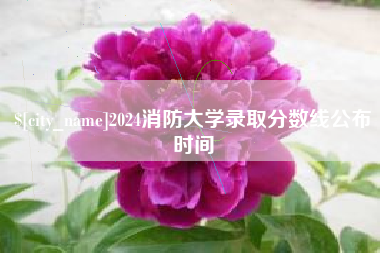 樟树2024消防大学录取分数线公布时间