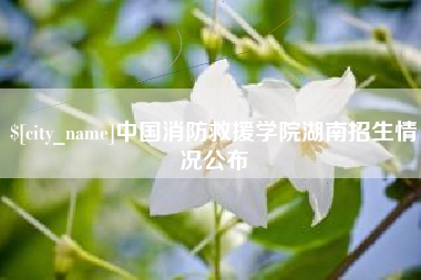 樟树中国消防救援学院湖南招生情况公布
