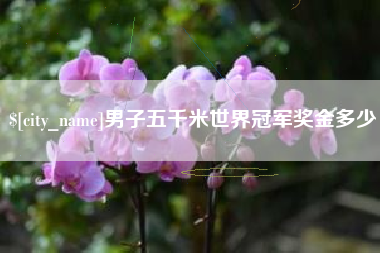 樟树男子五千米世界冠军奖金多少