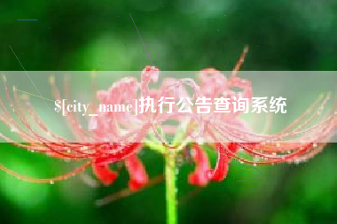 樟树执行公告查询系统