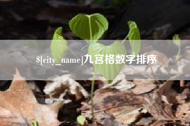 樟树九宫格数字排序