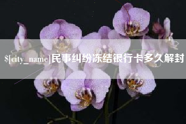 樟树民事纠纷冻结银行卡多久解封