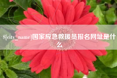 樟树国家应急救援员报名网址是什么