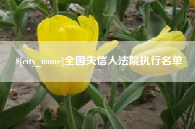 樟树全国失信人法院执行名单