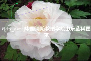 樟树中国消防救援学院山东选科要求