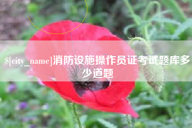 樟树消防设施操作员证考试题库多少道题