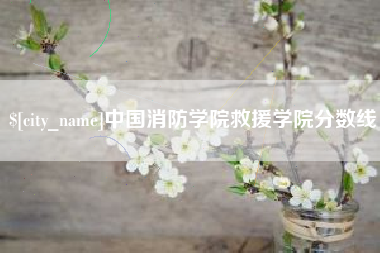樟树中国消防学院救援学院分数线